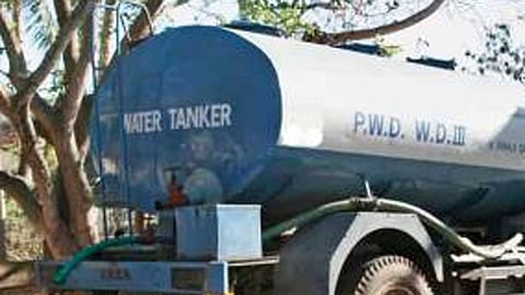 Water tanker even in the rainy season