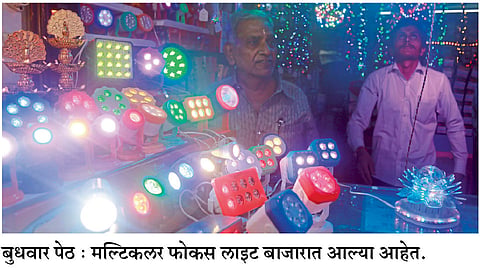 #BappaMorya झगमगाटासाठी एलईडी माळा