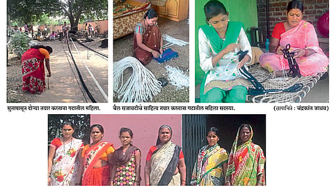 बैलांच्या सजावटीला बचत गटाचा साज