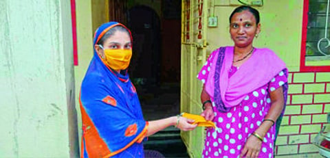 One gives a mask with a sense of humanity