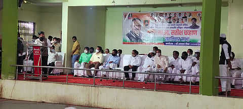 Minister of State for Environment Water Supply and Sanitation Sanjay Bansode said that Satish Chavan should be elected for the development of Marathwada.jpg