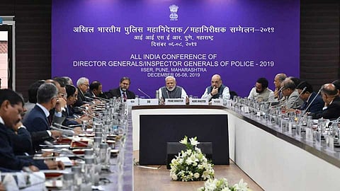 PM Narendra Modi is attending DGP conference in Pune with Top police officials