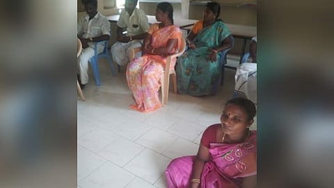 woman sarpanch made to sit on floor because of cast