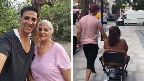 Akshay kumar celebrated mom's birthday