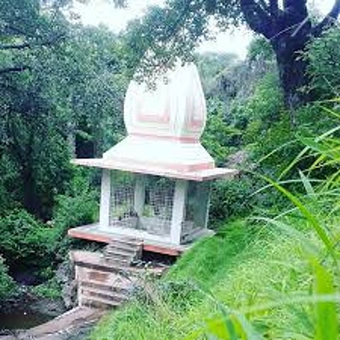 Rama shot an arrow and made a hot spring at Dongargan for Sita's bath