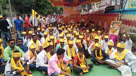 Agitation of Dhankar community in front of Akola District Collector office