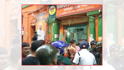 तृणमूलच्या विद्यार्थी शाखेचा भाजप कार्यालयावर हल्ला