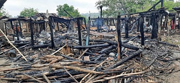 burning home