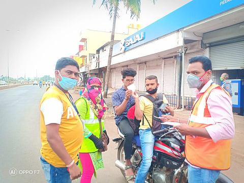 Action against those walking in Belgaum city without wearing masks