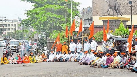 maratha community protest in kolhapur gadhinglaj