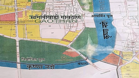 The place of alternative bridge for Irwin brigge is replaced; New ring road to Sangli city