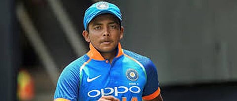 Prithvi Shaw included in Camp team by Mumbai Cricket Association