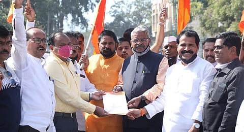 घोडेगावात मोदी सरकारविरोधात निषेध मोर्चा