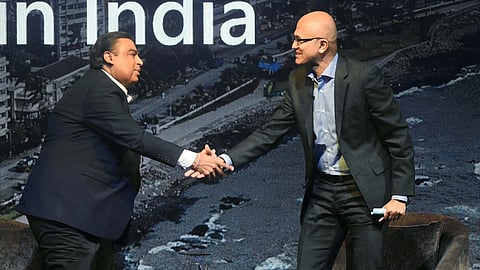 jio reduced data charges down india mukesh ambani to satya nadella