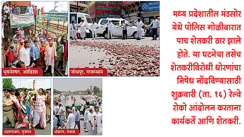 शेतकऱ्यांचा देशभर रास्ता, रेल रोको