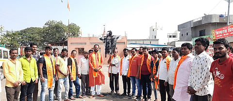 Author's protest from Sambhaji Brigade