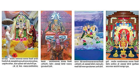 करवीर निवासिनी अंबाबाईची महालक्ष्मी रूपात पूजा