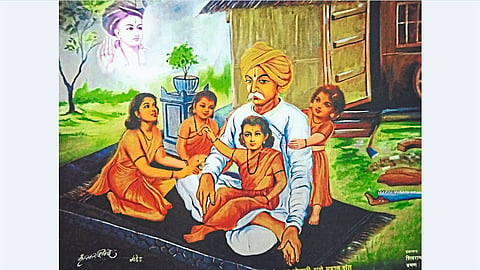 ज्ञानेश्वर माउली व भावंडांसह भोजलिंगकाका.