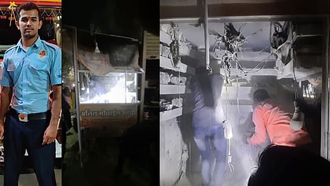 Firefighters Control Fire in mobile shop while on leave in pune