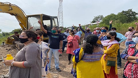 Municipal notice to MIT and Excavation on the hill was stopped by civilians