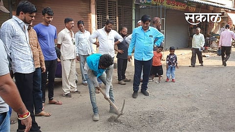 navapur palika road work
