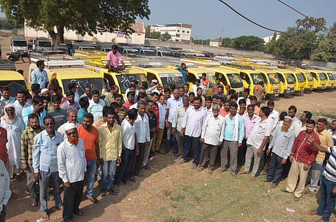 school vehicles Strike parbhani News