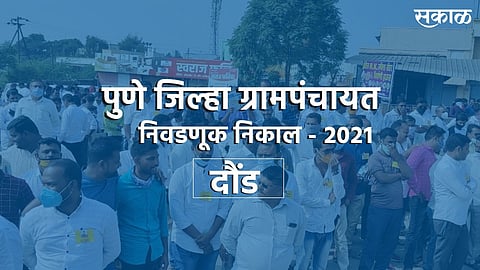 daund election result 2021 pune gram panchayat