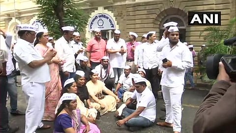 agitation by NCP party workers at ED office