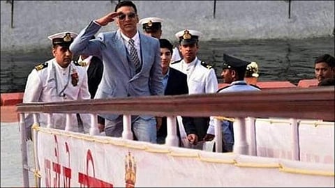 congress slams pm narendra modi with photos of akshay kumar on ins sumitra