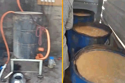 belgaum police raid on Illegal sale of alcohol