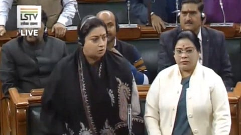 lok sabha erupts over rahul gandhi rape in India remark smriti irani Locket Chatterjee