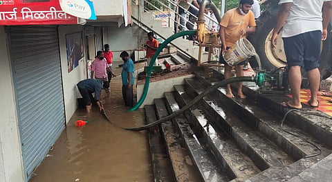#PuneRains : भिगवणमध्ये घरे, दुकाने, बॅंकेत पावसाचे पाणी; कोटयवधीचे नुकसान