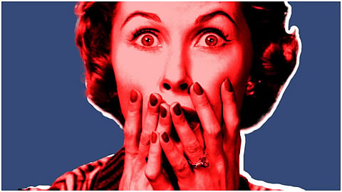 scared women.