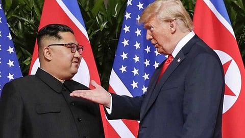 Kim Jong UN and Donald Trump