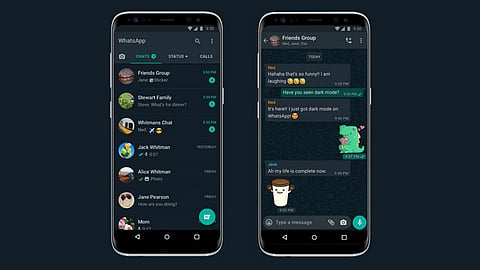 whatsapp starts new feature of Dark Mode