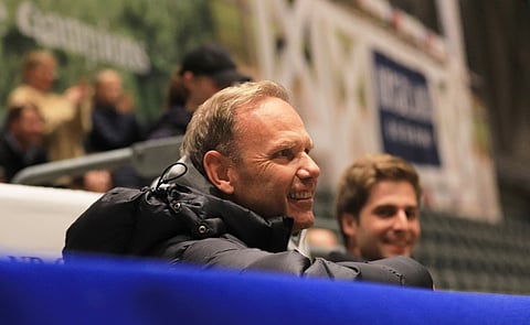 Geir Gulliksen. Taustalla "vävypoika" Jordy van Massenhove.