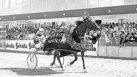 1977 Charme Asserdal aloitti Elitloppet-viikonlopun suomalaisvoitot, olemalla ykkönen ensimmäisessä ajetussa Nelivuotiseliitissä.