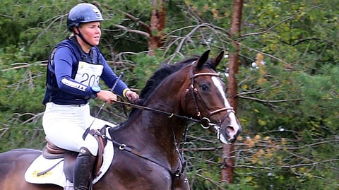 Sanna Siltakorpi lähtee Aachenin MM-kilpailuihin positiivisin mielin. Kuvassa Siltakorpi ja Bofey Click.
