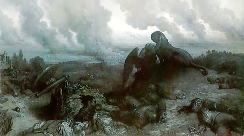 Gustave Dorén sfinksiä esittävä maalaus L’Énigme eli suomeksi Arvoitus on vuodelta 1871, ja sitä säilytetään Pariisin Musée d’Orsayssa.