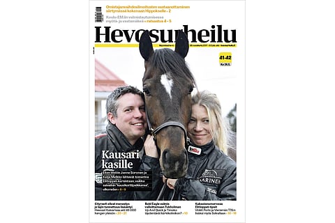 Janne Sorosella ja Katja Melkolla on tiedossa hektinen viikonloppu Elian Webin Elitloppet-edustuksen myötä. Kuva: Harri Lind.