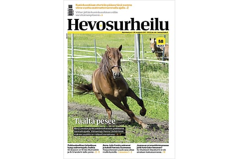 Marj-Lovviisa kirmaa vauhdikkaasti tarhassa. Kuva: Anni Lehto.