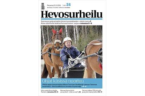 Mauri Tuurna kuuluu Suomen raviurheilun merkkihenkilöihin. Lauantaina hänen kunniakseen ajetaan Teivossa 6-vuotiaiden suomenhevosten Mauri Tuurnan ajo. Kuva: Harri Lind.