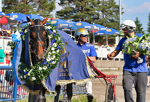 Kymi GP:n voittaja Vitruvio nähdään Jägersrossa. Kuva: Anu Leppänen