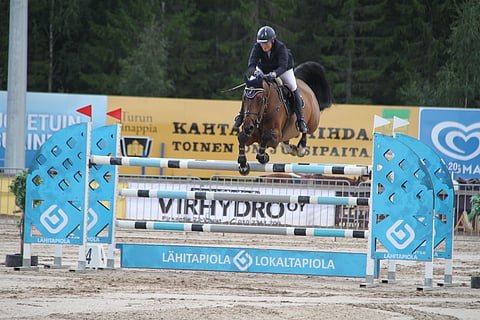 SM:stä tuli pronssia kuvan Elano-Zorro-hevosella.