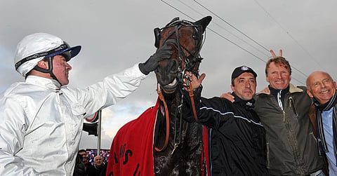 Trond Anderssenin (toinen oikealta) elämän hevonen on Yarrah Boko. Suomessa hän vieraili sen kanssa Teivon U.E.T. Grand Prix’ssä vuonna 2009 ollen karsinnassa (Target Hossin jälkeen) toinen ja finaalissa kahdeksas.