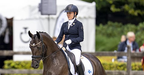 Stella Hagelstam ja Hagels Prince Nassak Ermelon radalla.