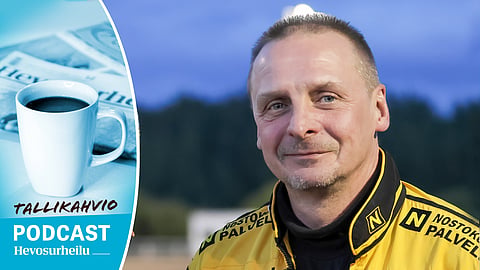 Jukka Hakkarainen saapuu tentattavaksi kesätauolta palaavaan Tallikahvioon.