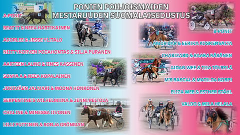 Ponien kotimainen PM-edustus lauantaina Forssassa.