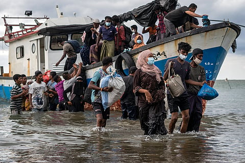 Rohingya refugees make landfall in Aceh, Indonesia. For the international community, the plight of the Rohingya has taken a back seat to the restoration of democracy in Myanmar. Photo: ZUMA Wire / IMAGO