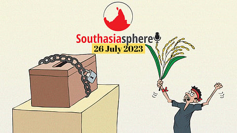 In Bangladesh, protests have been taking place across the country as the BNP, is calling for Prime Minister Sheikh Hasina’s removal ahead of elections. The BNP alleged that the protests were attacked in Dhaka and in 16 other places. Cartoon by Gihan de Chickera
